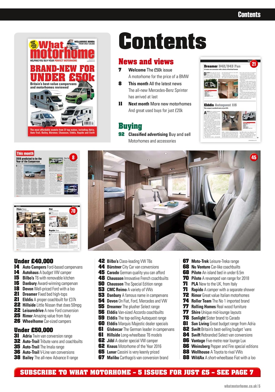 What Motorhome magazine Preview Pages