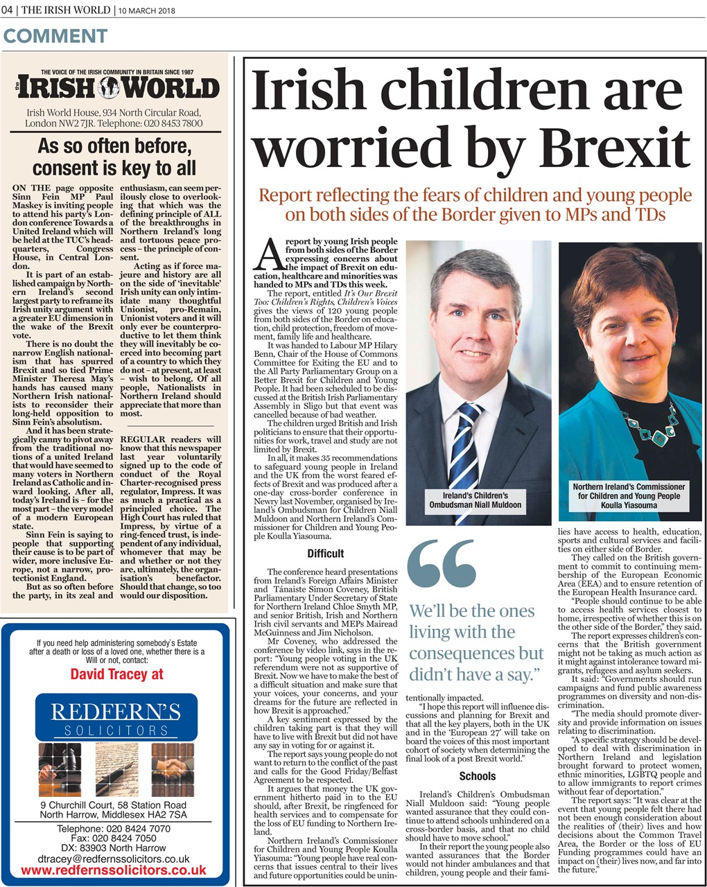 Irish World Preview Pages