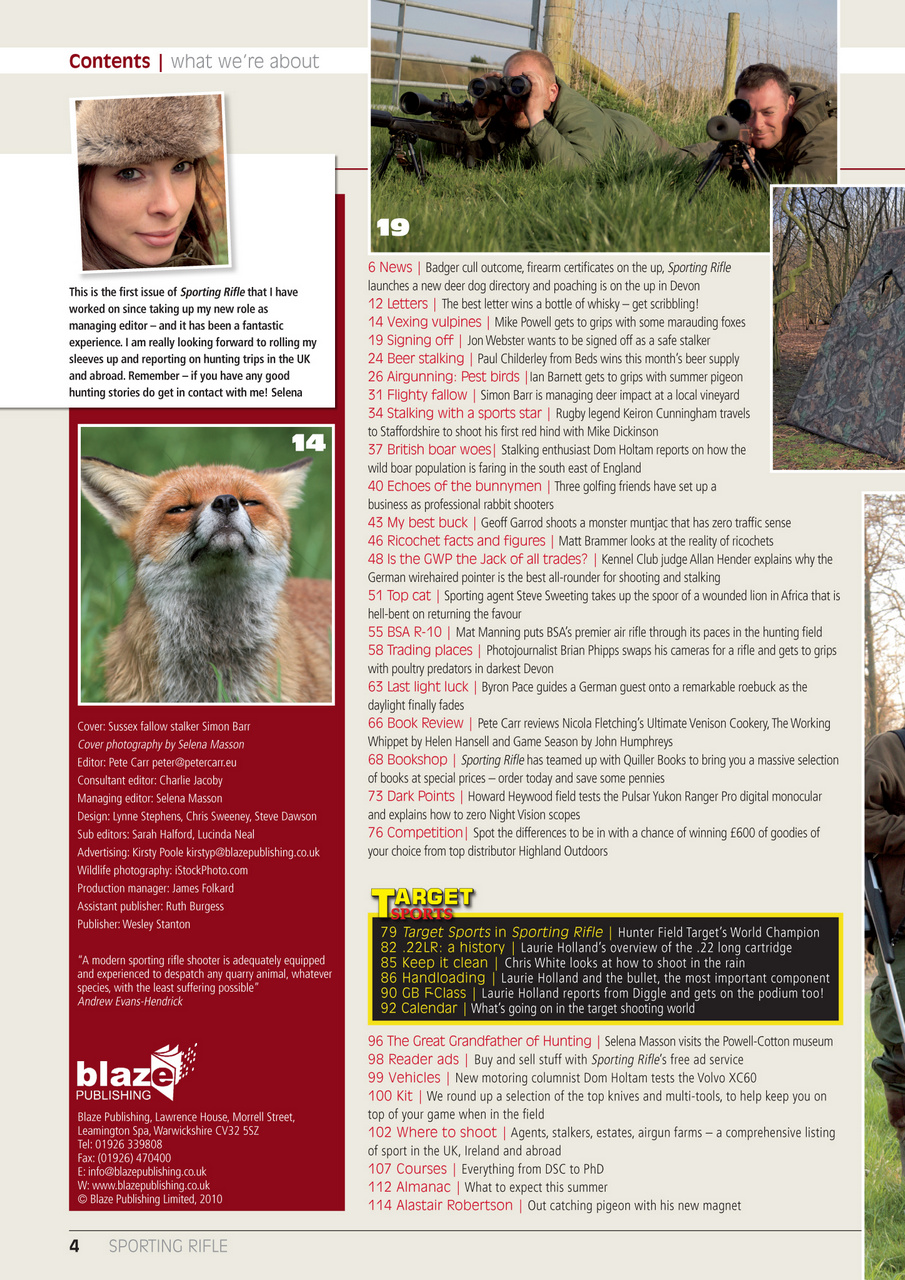 Sporting Rifle Preview Pages