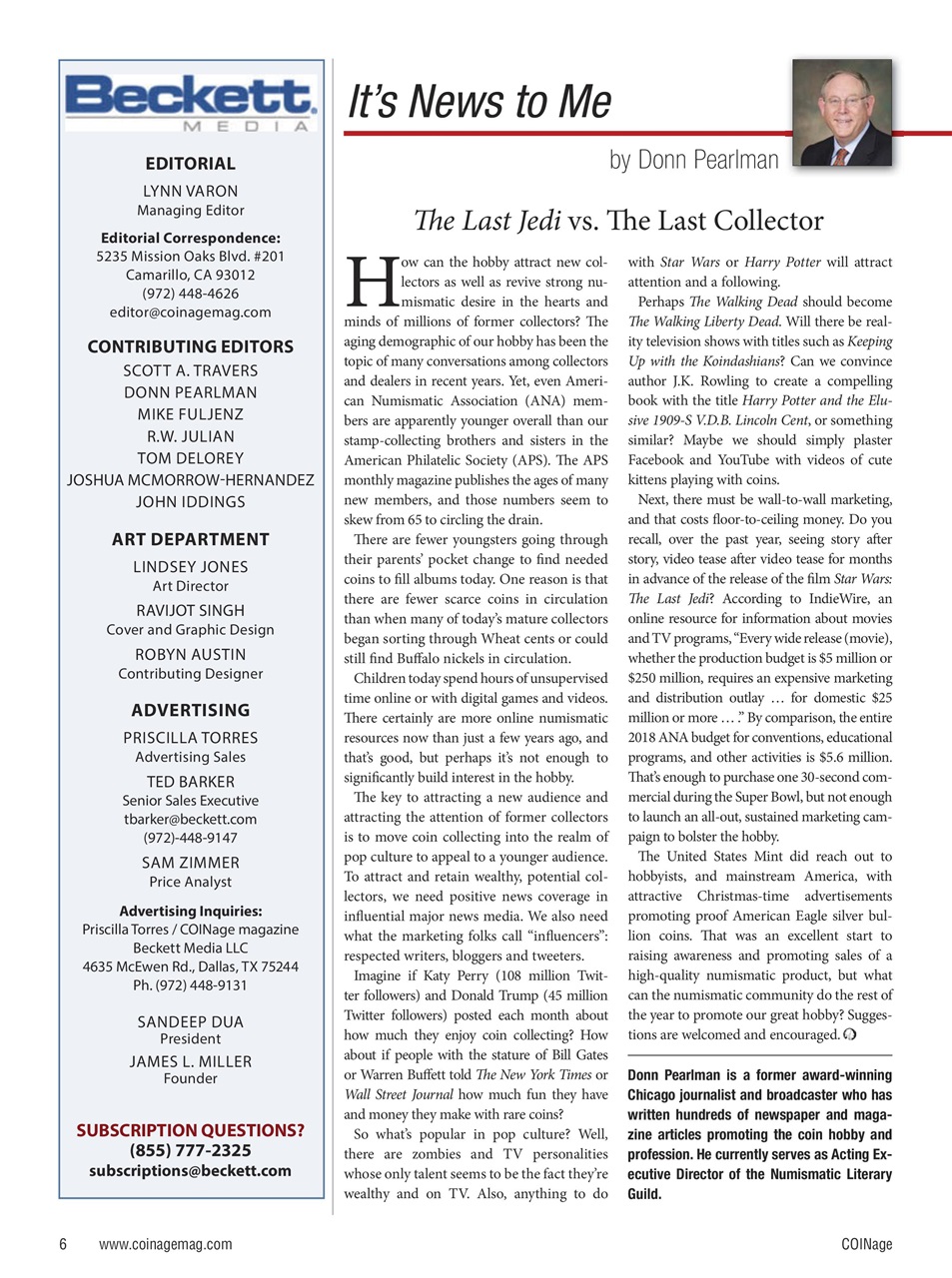 COINage Magazine Preview Pages