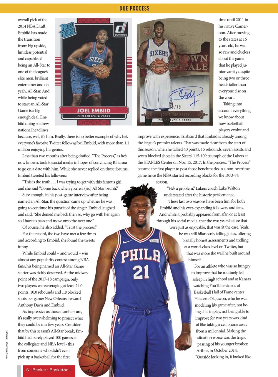 Beckett Basketball Magazine Preview Pages