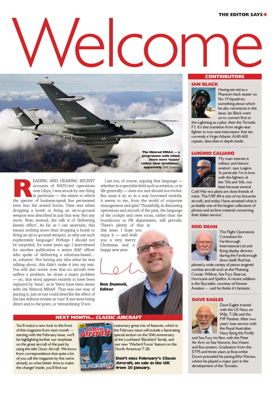 Classic Aircraft Preview Pages