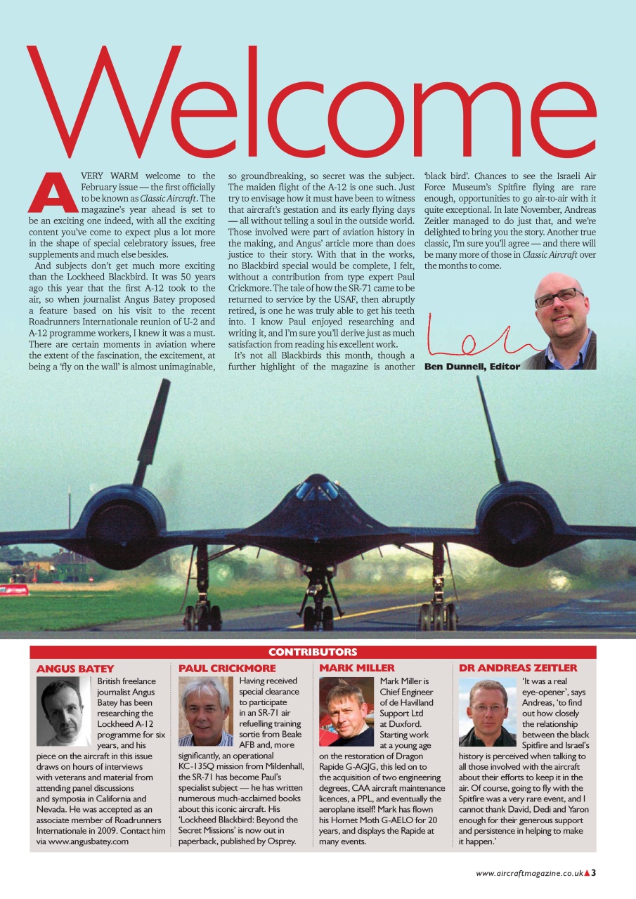 Classic Aircraft Preview Pages