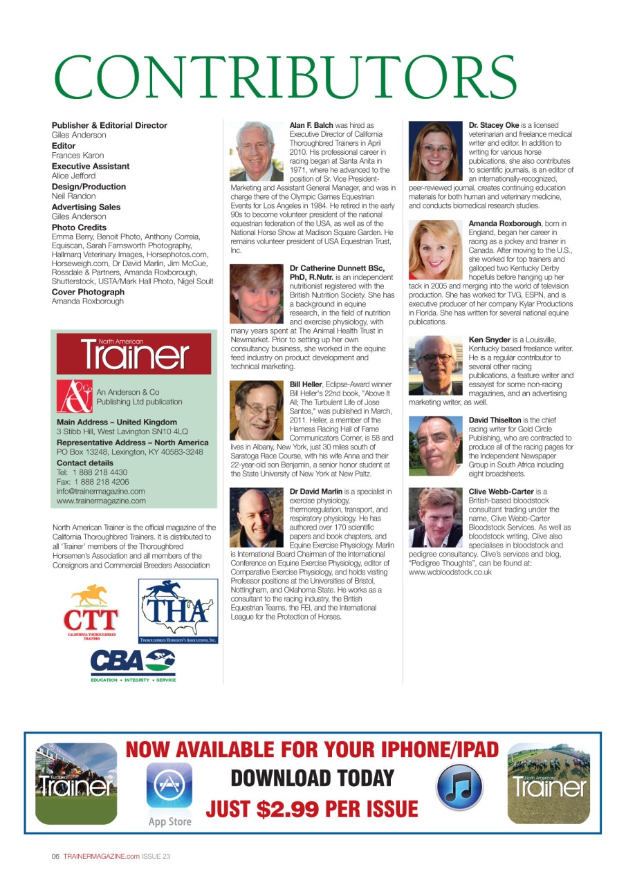 North American Trainer Magazine - horse racing Preview Pages