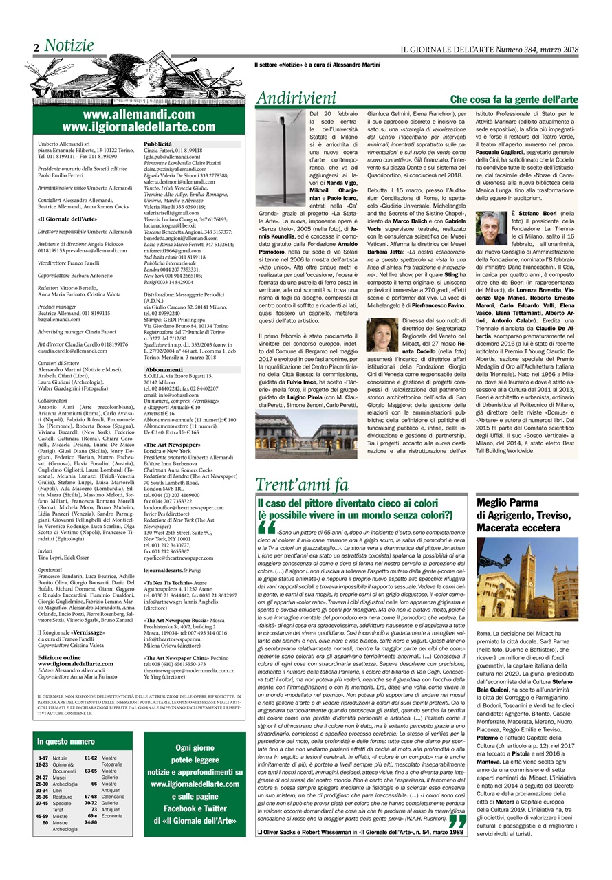 Il Giornale Dell’Arte Preview Pages