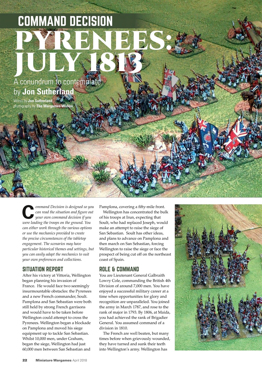 Miniature Wargames Preview Pages