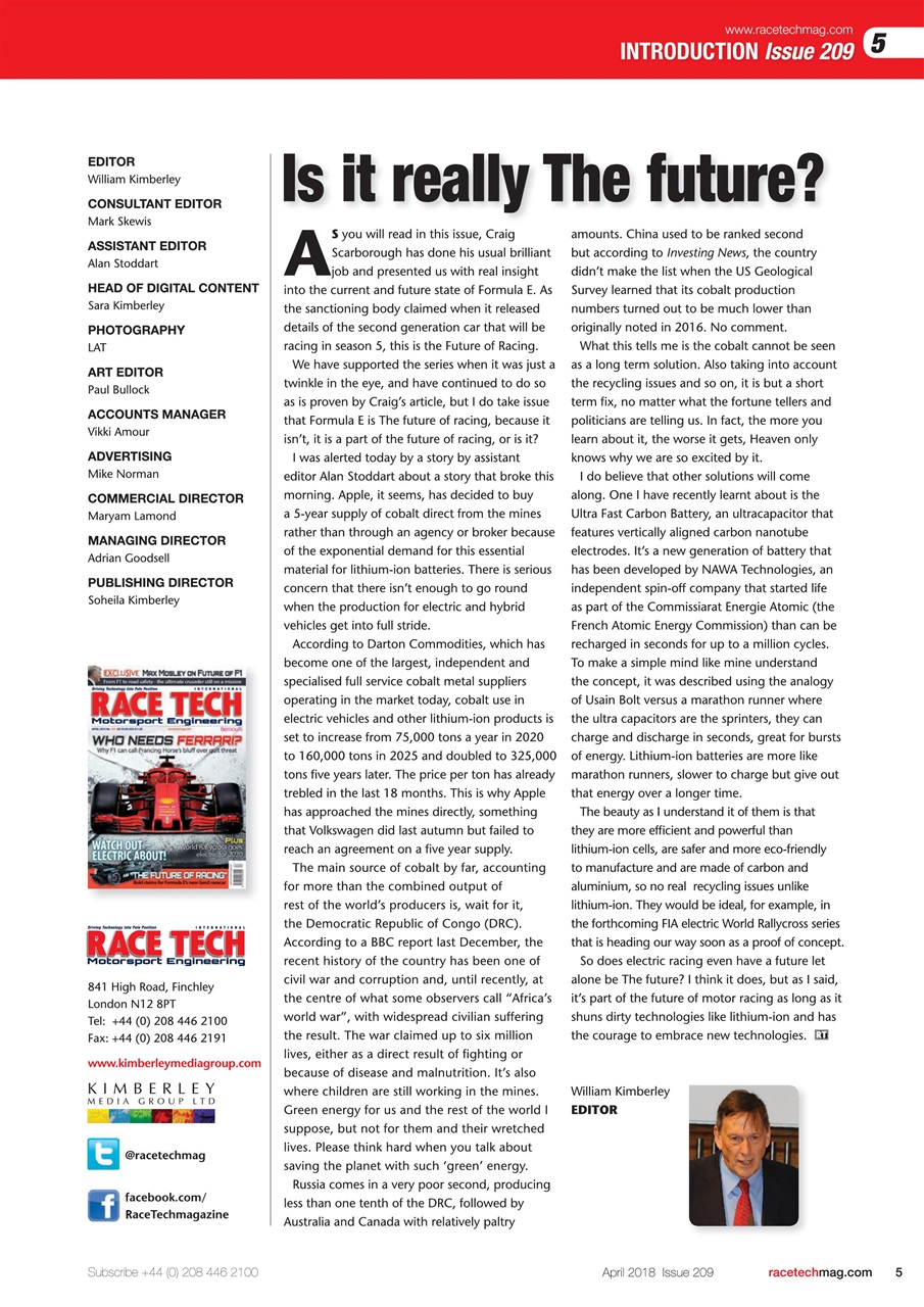 Race Tech Preview Pages