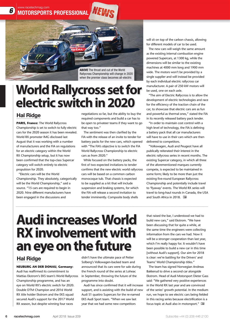 Race Tech Preview Pages