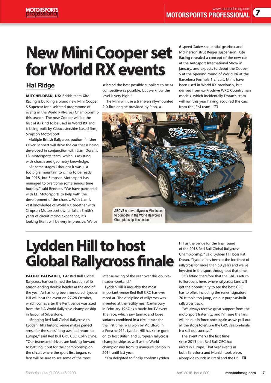 Race Tech Preview Pages