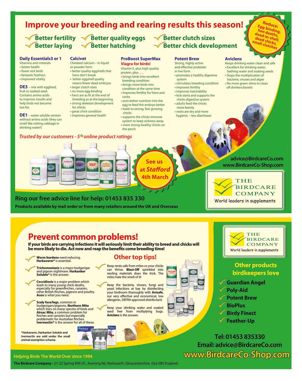 Cage & Aviary Birds Preview Pages
