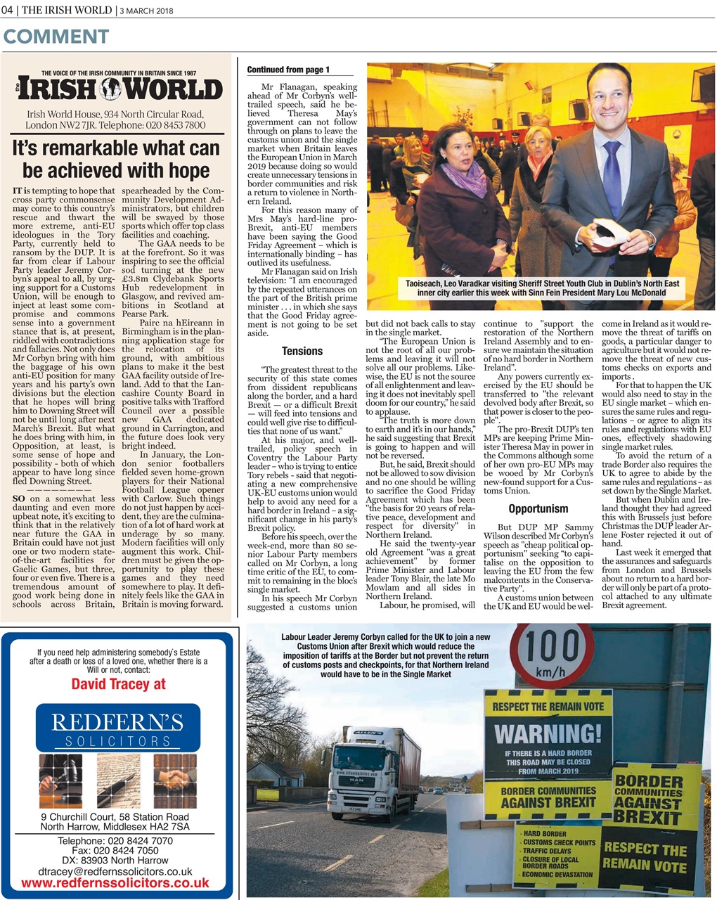 Irish World Preview Pages