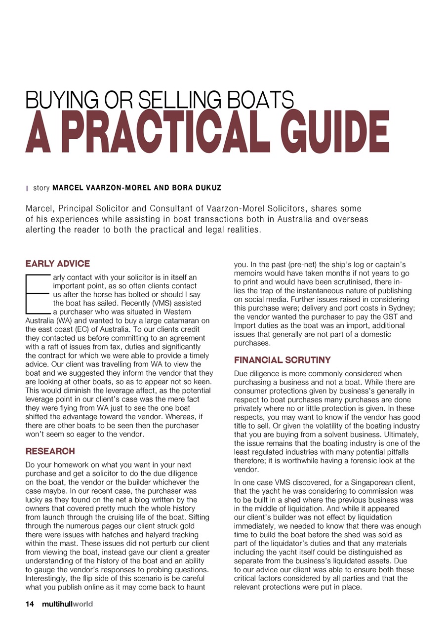 Multihull World Preview Pages