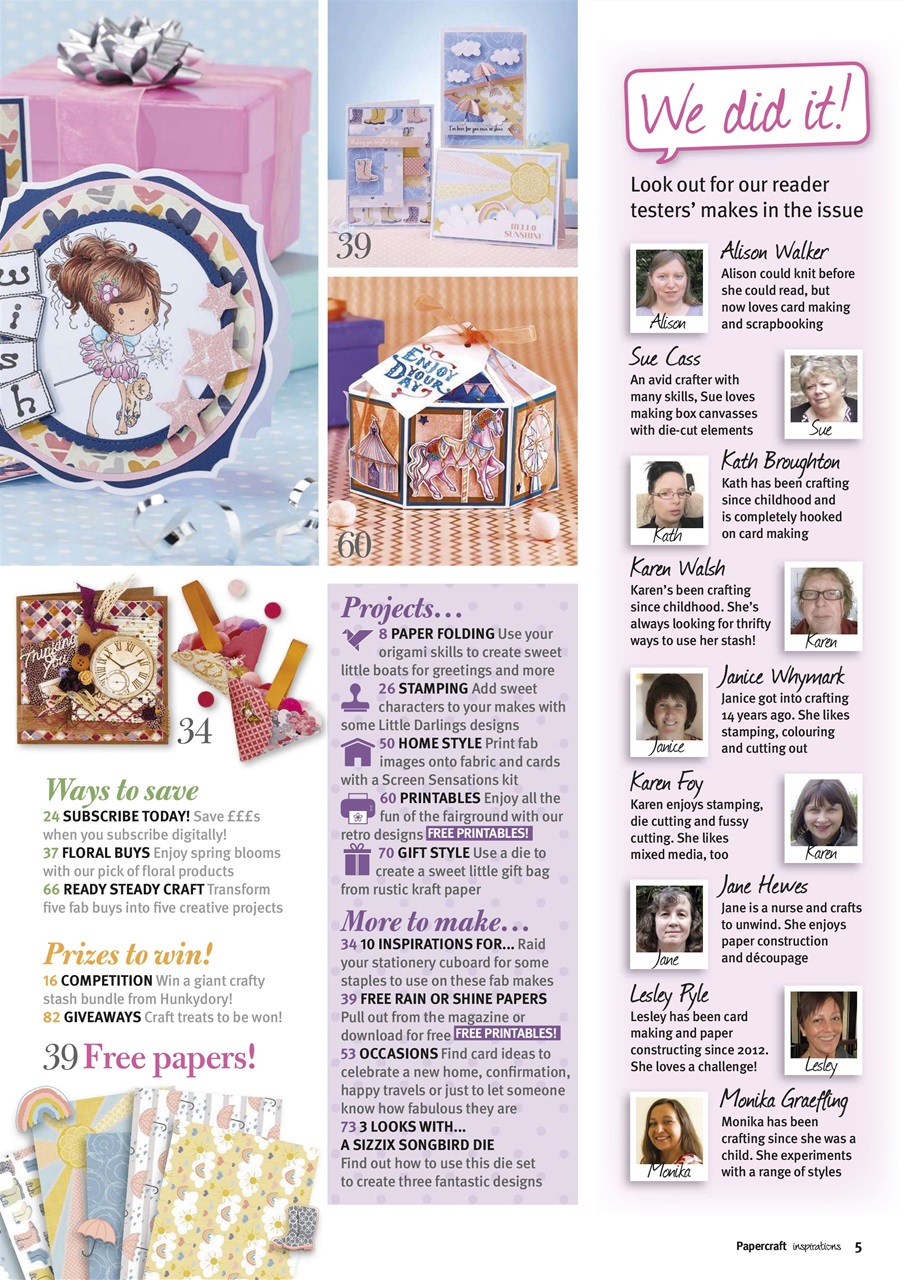 Papercraft Inspirations Preview Pages