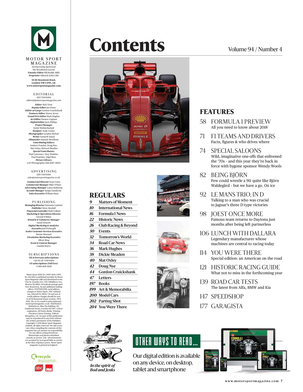 Motor Sport Magazine Preview Pages