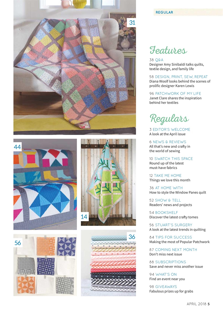 Popular Patchwork Magazine Preview Pages