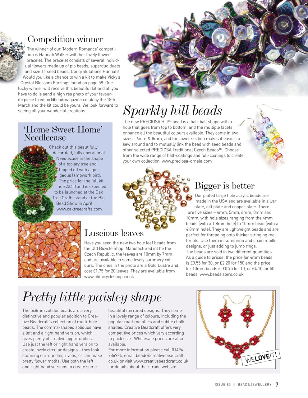 Bead & Jewellery Magazine Preview Pages