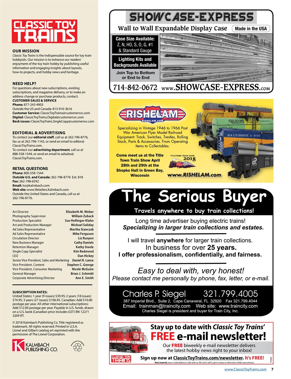 Classic Toy Trains Preview Pages