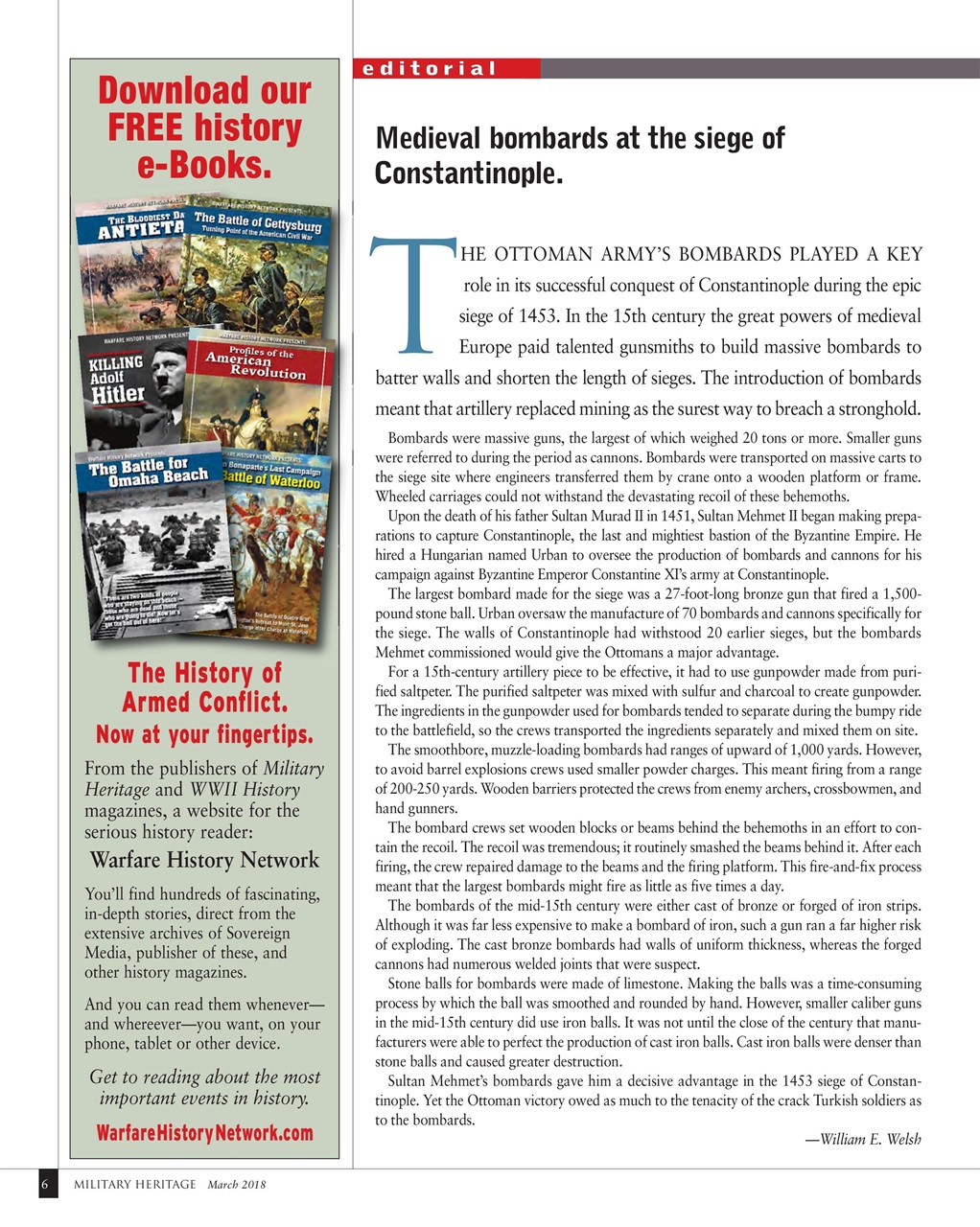 Military Heritage Preview Pages