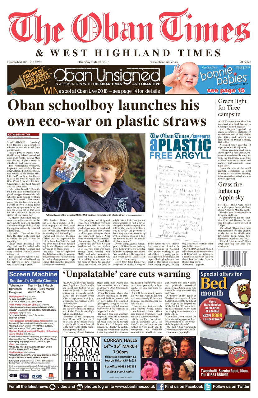 The Oban Times & Lochaber Times Preview Pages