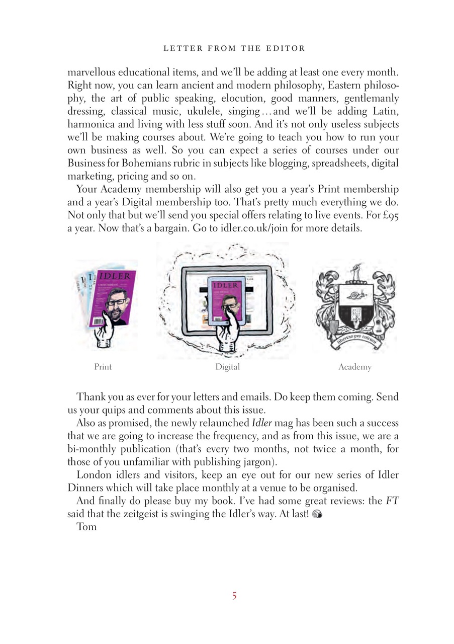 The Idler Magazine Preview Pages