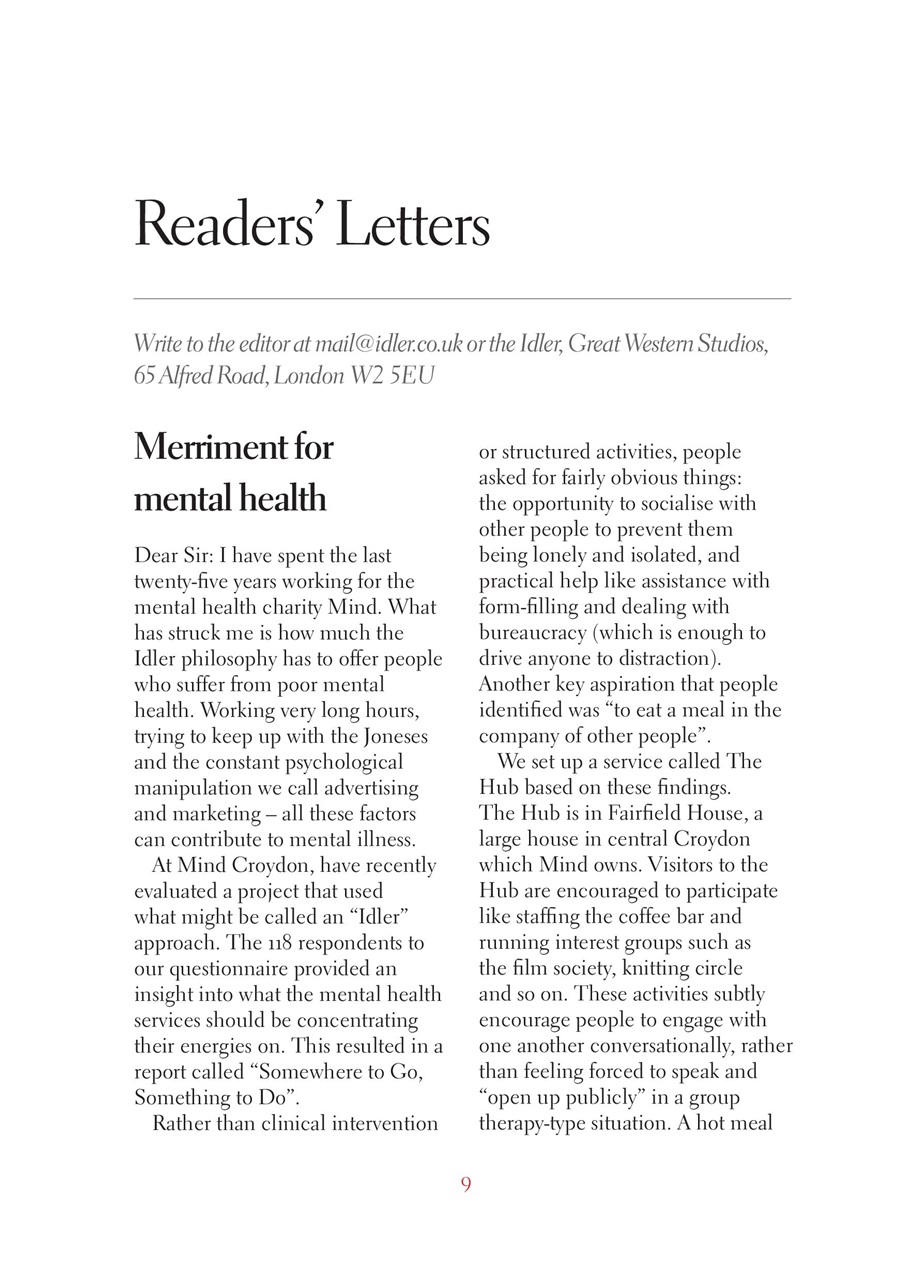 The Idler Magazine Preview Pages