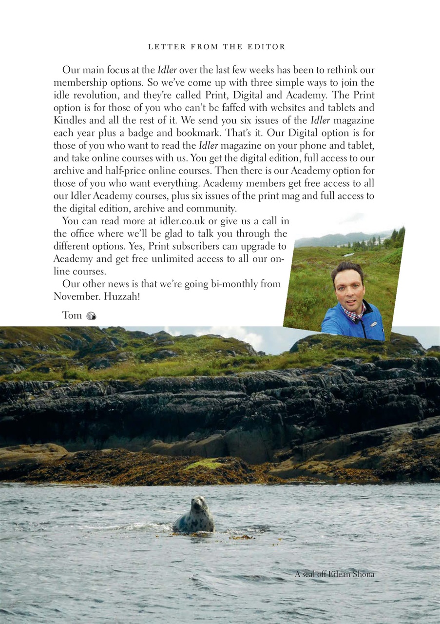 The Idler Magazine Preview Pages