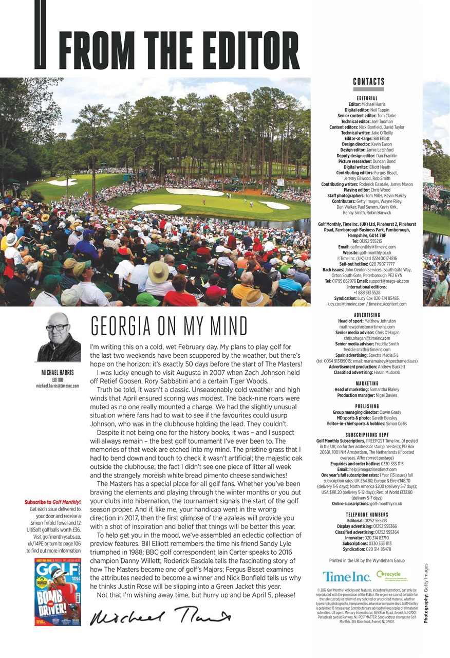 Golf Monthly Preview Pages