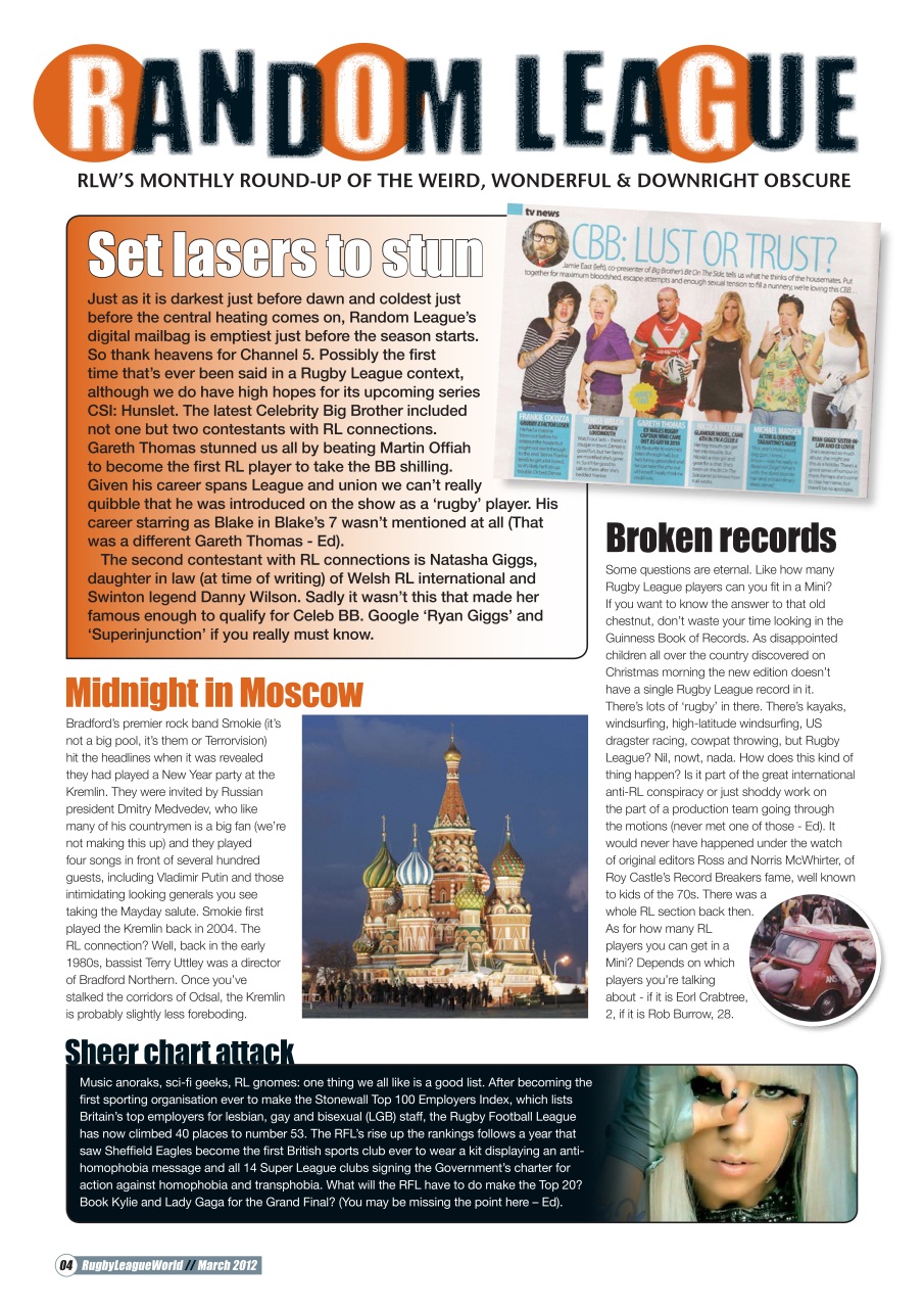 Rugby League World Preview Pages