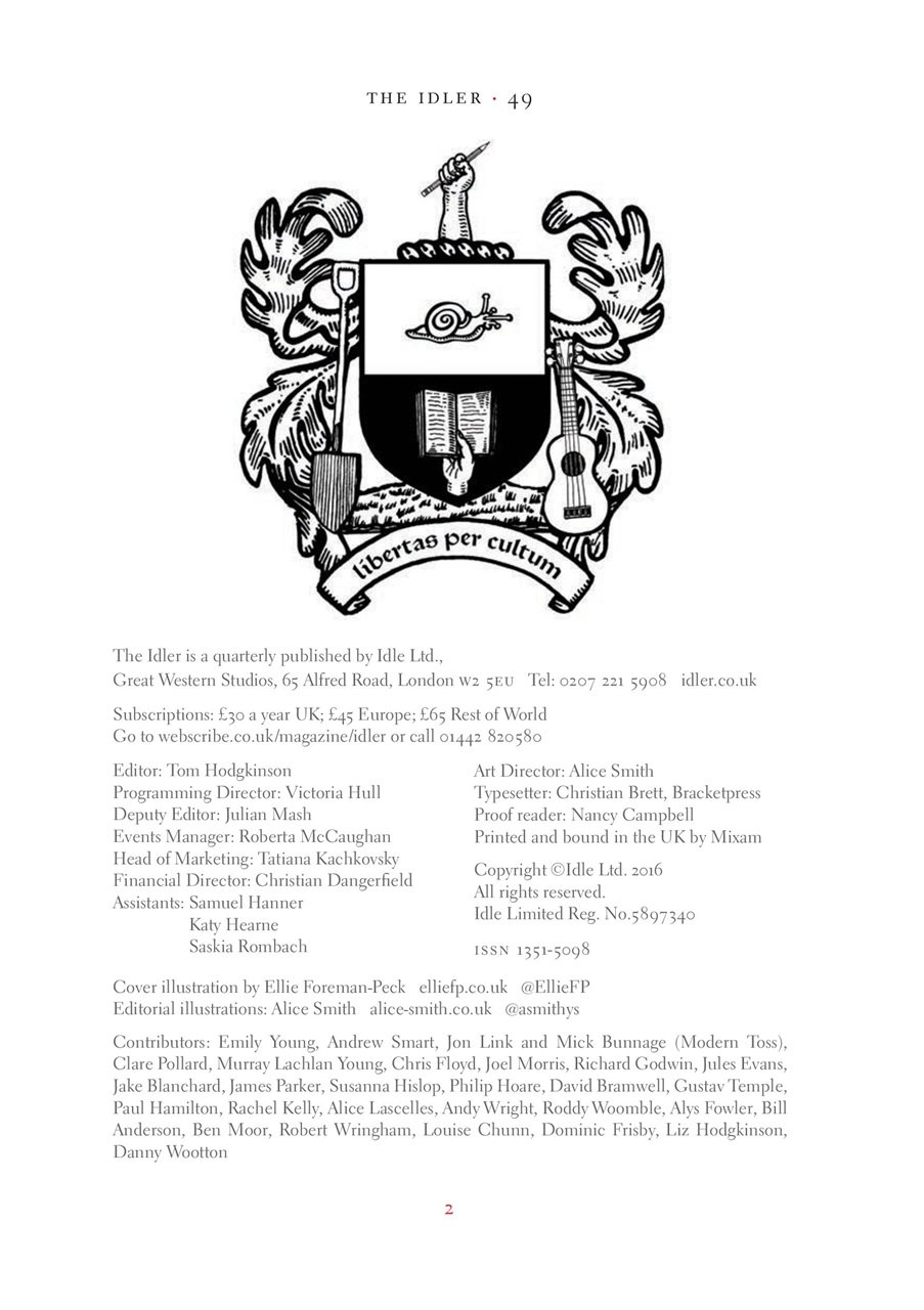 The Idler Magazine Preview Pages