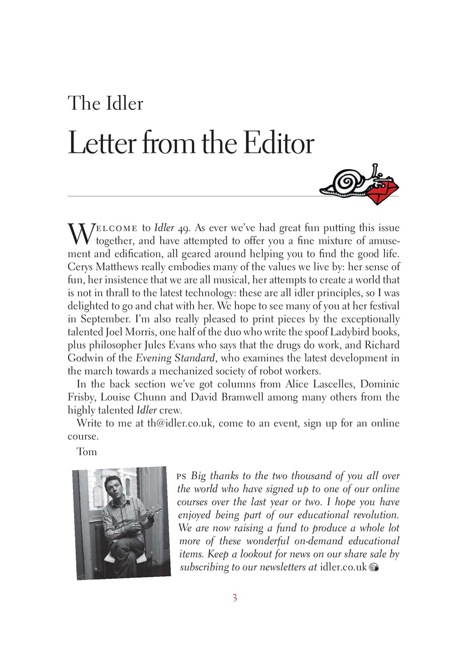 The Idler Magazine Preview Pages