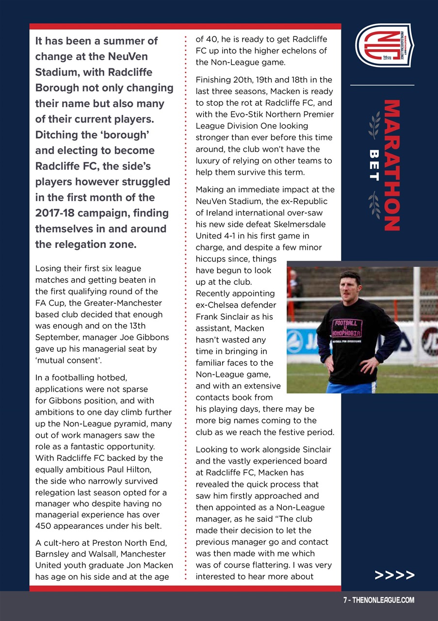 TheNonLeague Magazine Preview Pages