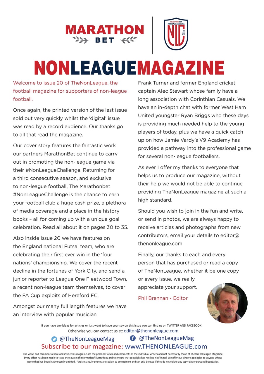 TheNonLeague Magazine Preview Pages
