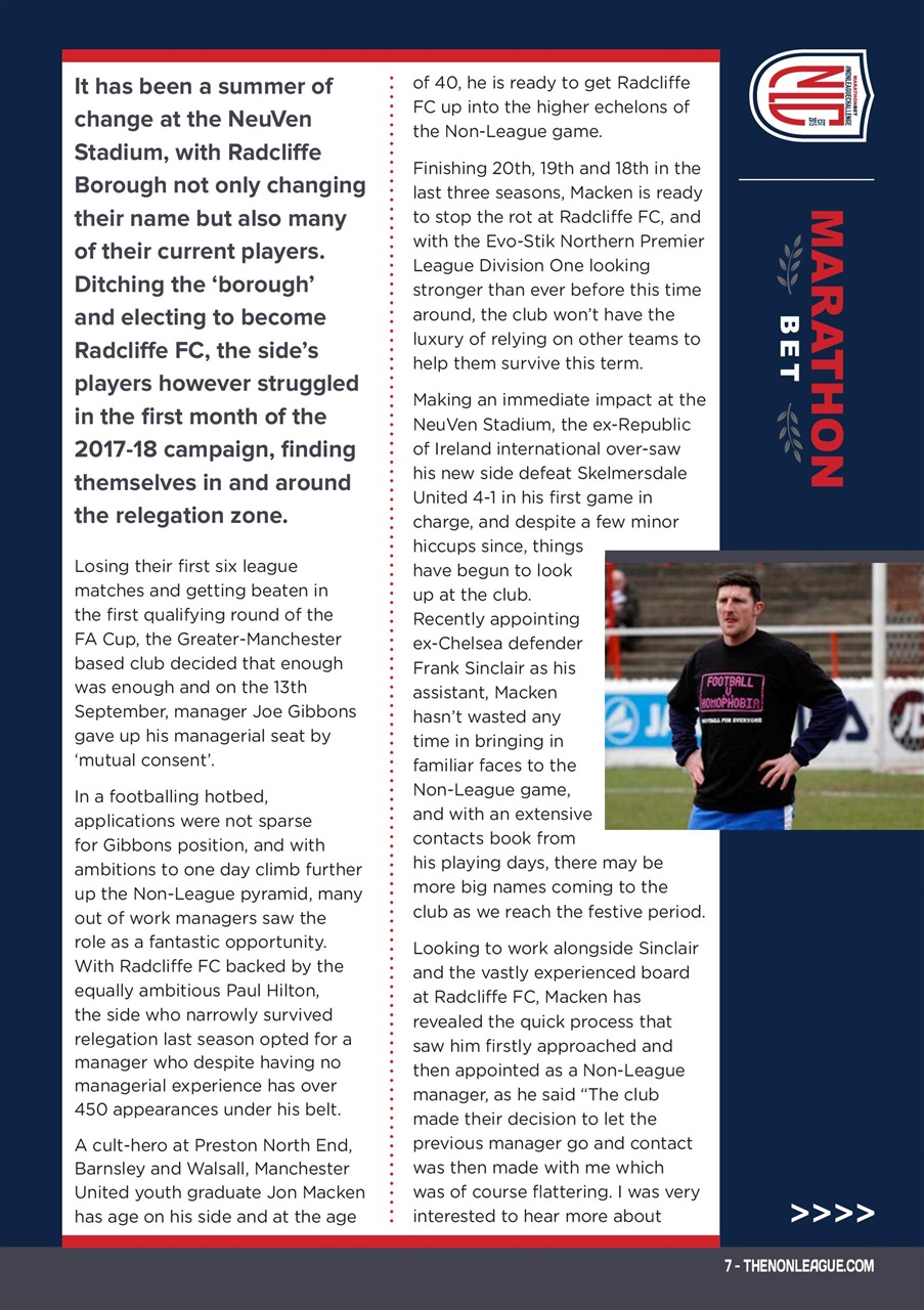 TheNonLeague Magazine Preview Pages