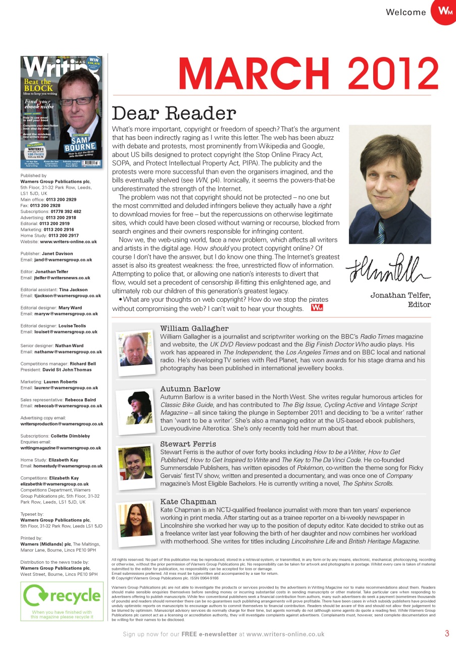 Writing Magazine Preview Pages