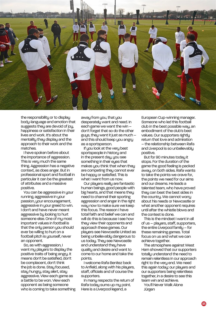 Liverpool FC Programmes Preview Pages