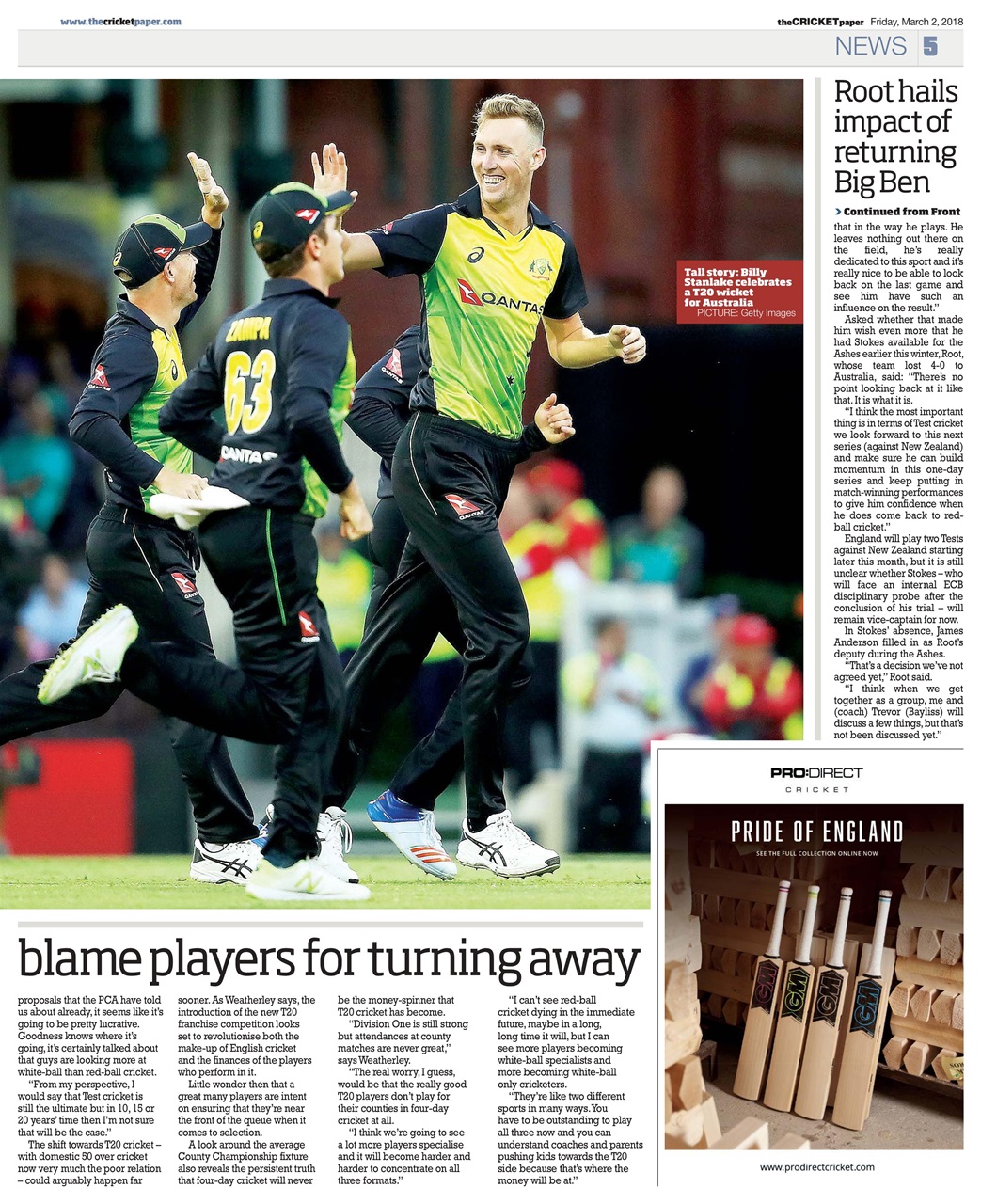 The Cricket Paper Preview Pages