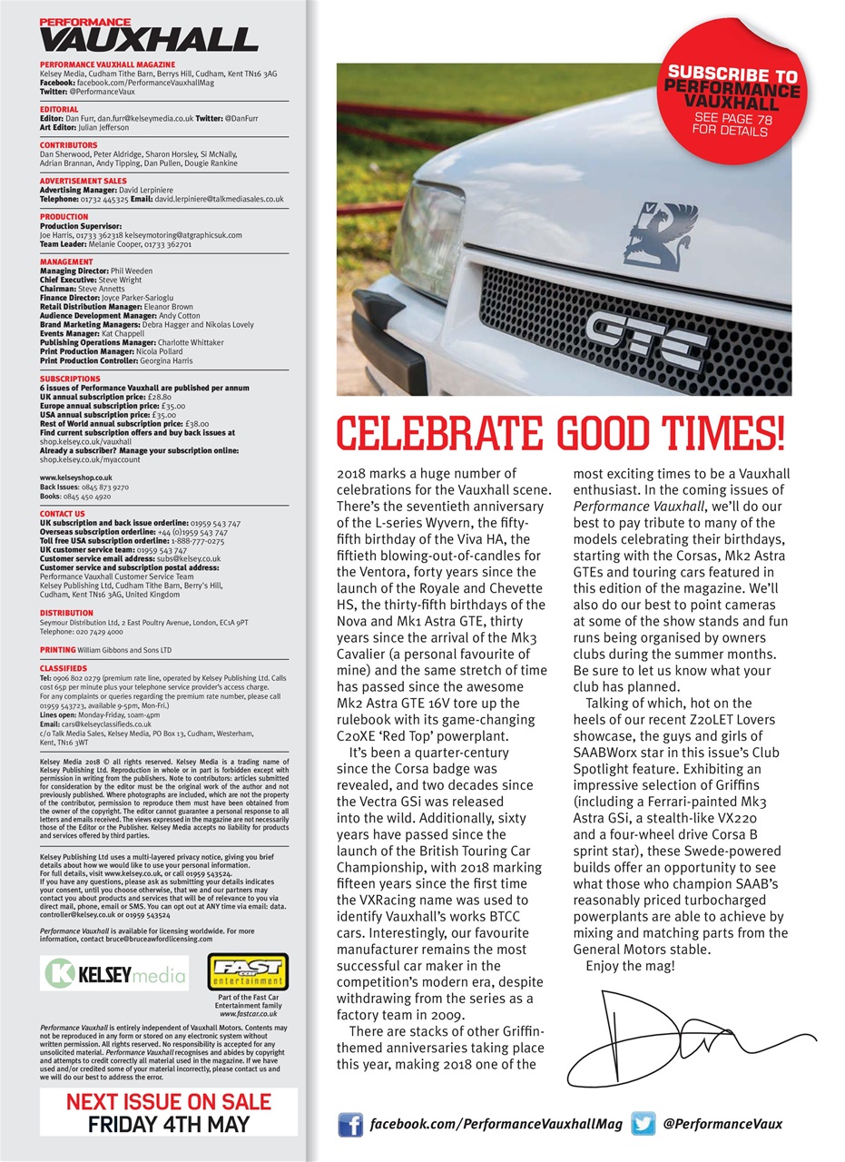 Performance Vauxhall Preview Pages