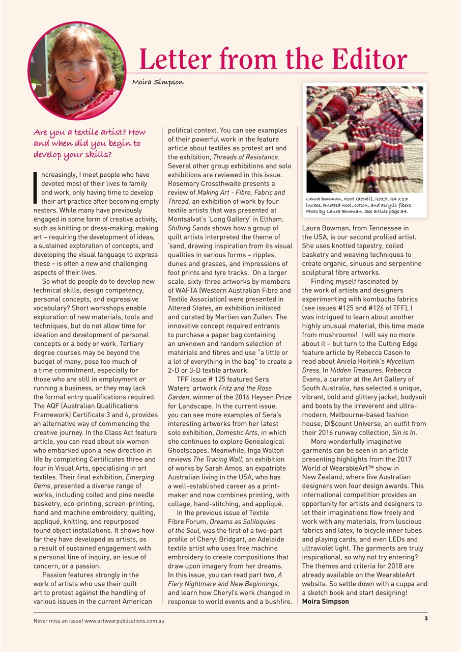 Textile Fibre Forum Preview Pages