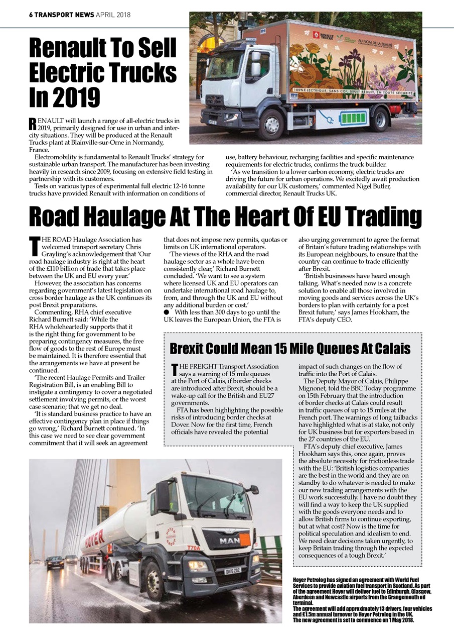Transport News Preview Pages