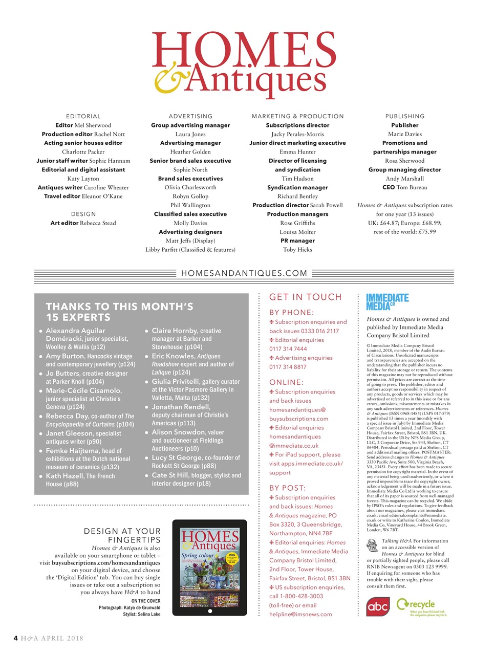 Homes & Antiques Magazine Preview Pages