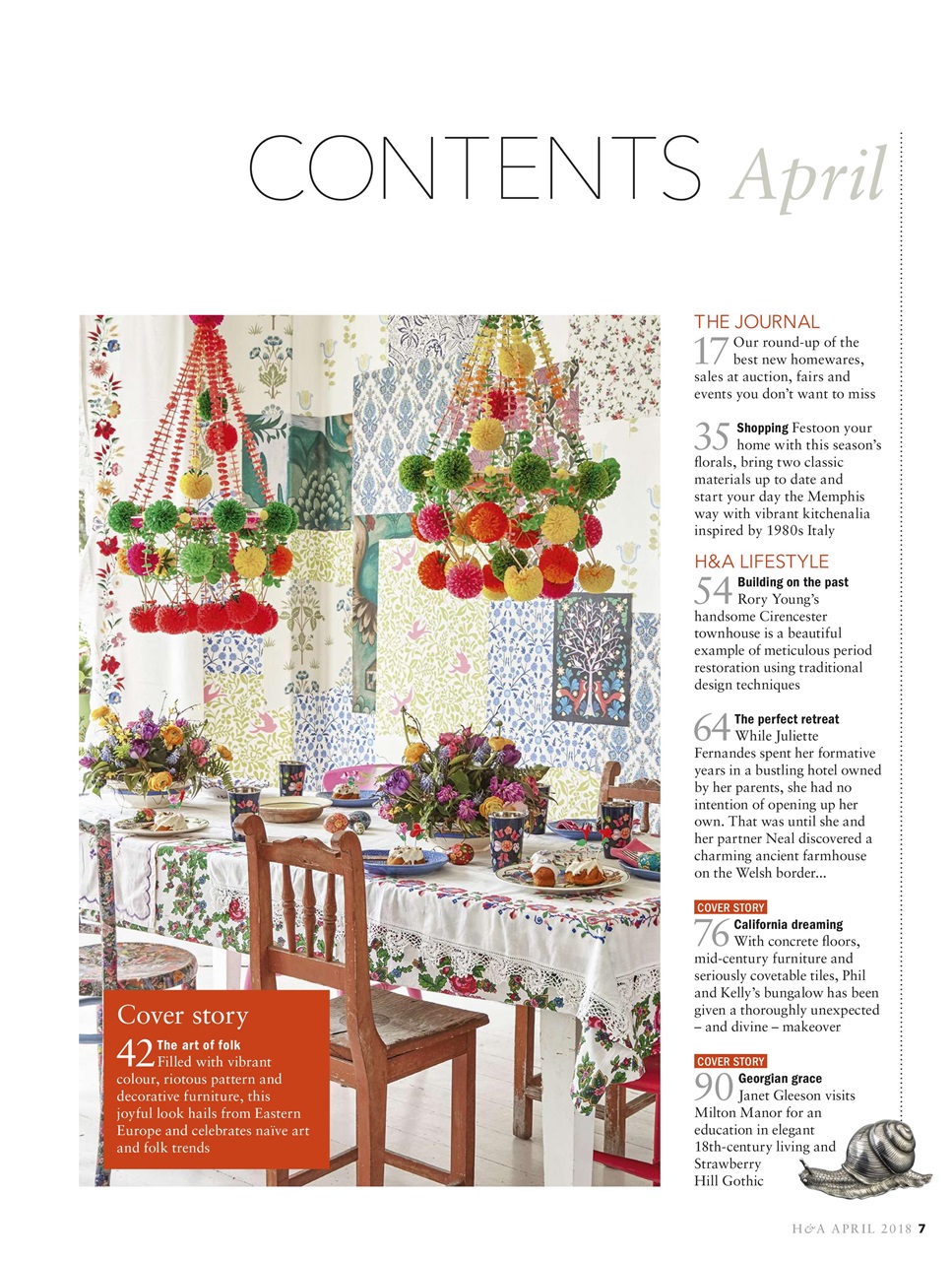 Homes & Antiques Magazine Preview Pages