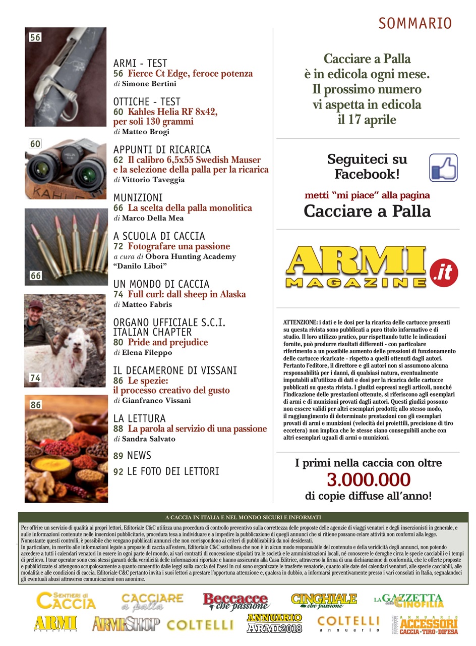 Caccia Magazine Preview Pages