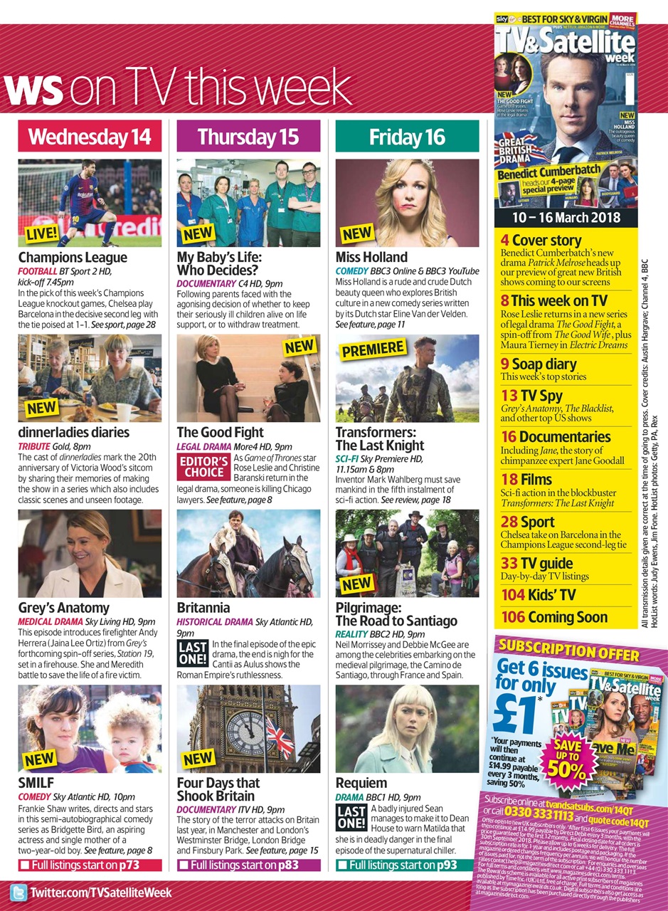 TV & Satellite Week Preview Pages