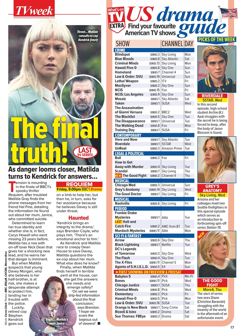 What's on TV Preview Pages