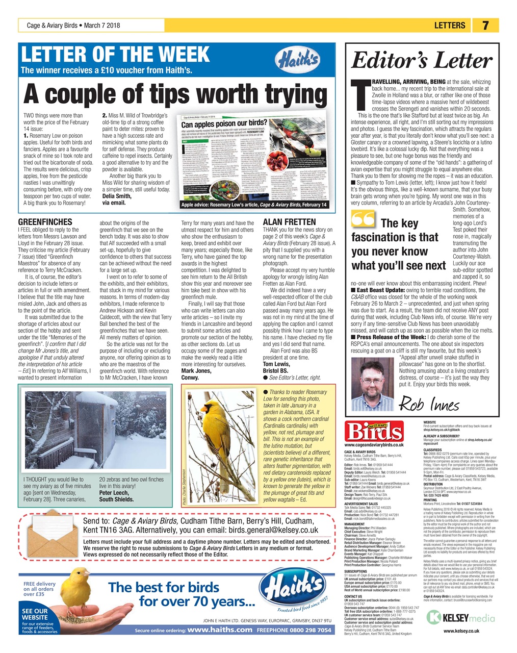 Cage & Aviary Birds Preview Pages