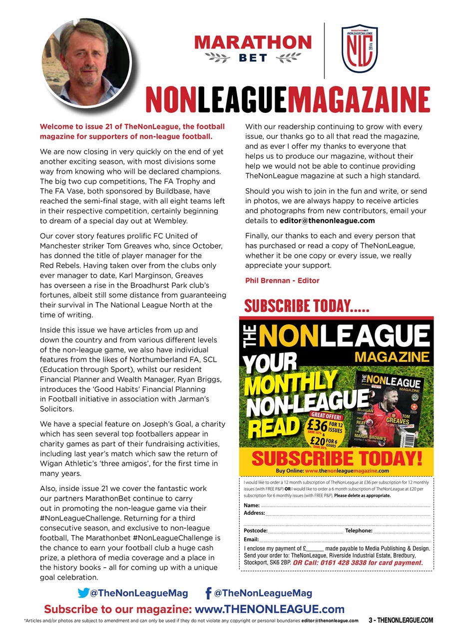 TheNonLeague Magazine Preview Pages