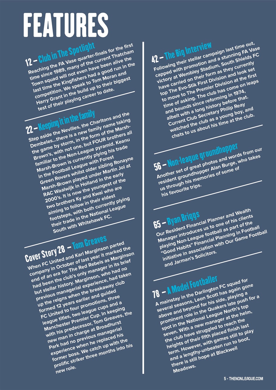 TheNonLeague Magazine Preview Pages