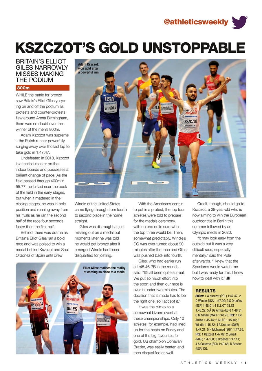 AW – Athletics Weekly Magazine Preview Pages