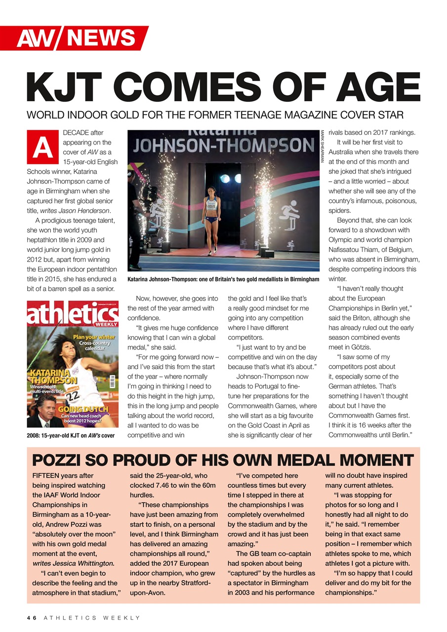 AW – Athletics Weekly Magazine Preview Pages