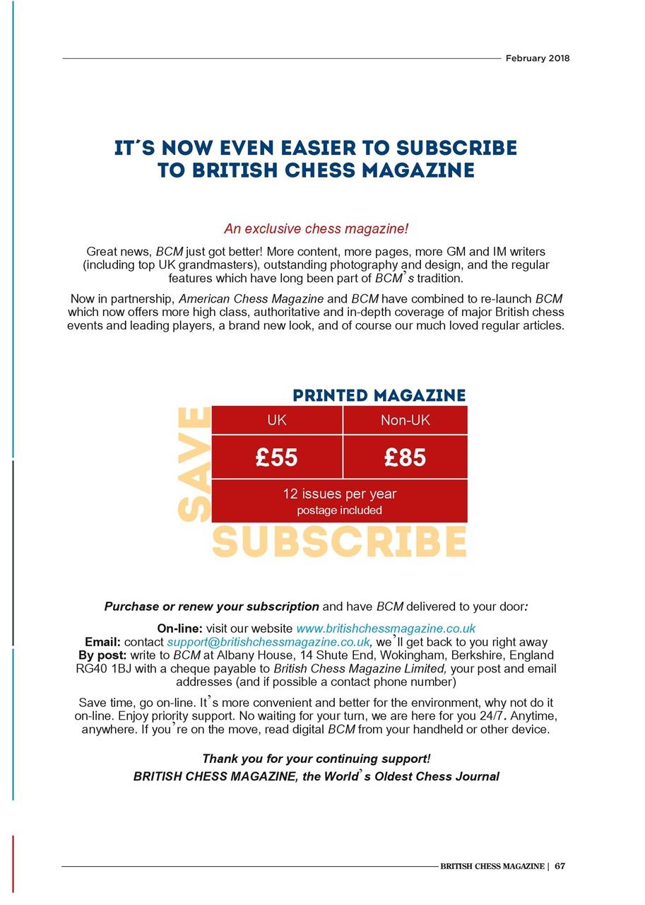 British Chess Magazine Preview Pages